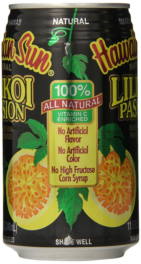 Hawaiian Sun 11.5 Oz (Pack 24) Lilikoi, Passion Fruit, Fl