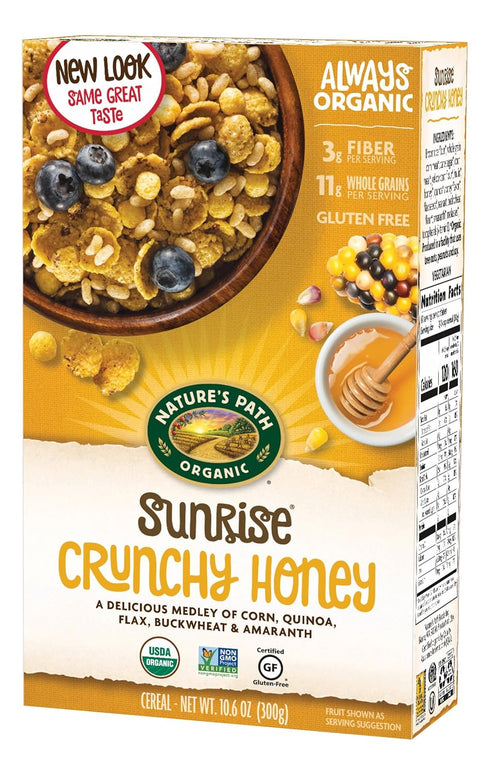 10.6 Nature's Path Organic Gluten-Free Cereal, Crunchy Honey Sunrise, Ounce