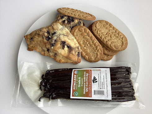 4oz 6"-8" 0.25 (1/4Lb) Organic Madagascar Vanilla Beans Grade A. Certified USDA Organic. by FITNCLEAN VANILLA. Bulk