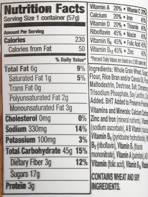 2 Oz., 6/Box (13897) General Mills Cinnamon Toast Crunch Cereal Breakfast Cups, Cinnamon Sugar