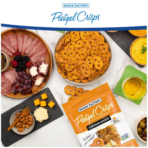 7.2 Oz Snack Factory Pretzel Crisps, Cheddar Cheese