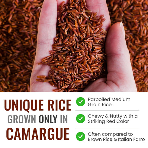 30 Oz Straight from France Genuinely French, Red Rice from Camargue, Great Substitute to Brown Rice and Italian Farro