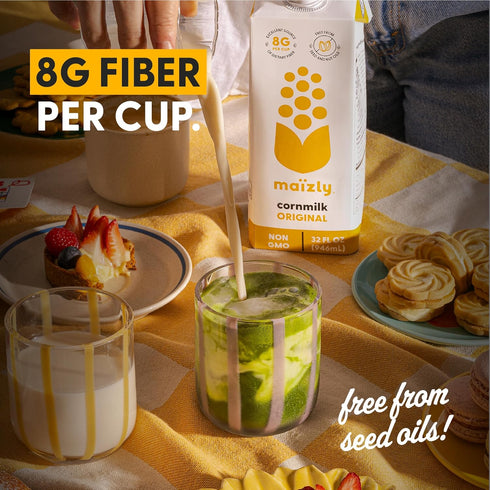 TwoPack Maizly Mix | Original & Chocolate NonGMO Corn Milk Alternatives | PlantBased, AllergenFree, Smooth & Creamy