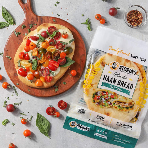 8 Pack 16 8-Packs 2 (16 Atoria's Family Bakery Traditional Naan Flatbread | Individual Naans | Fresh Baked, All