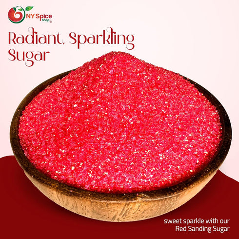 3 NY Spice Shop Red Sprinkles Sanding Sugar - Pound Mix Red Sprinkles for Holiday Dessert Decoration - Baking