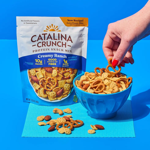 10g 1g 5.25 (Pack 1) Catalina Crunch Protein Snack Mix - Protein, Sugar per Serving - Good Source of Fiber, Keto