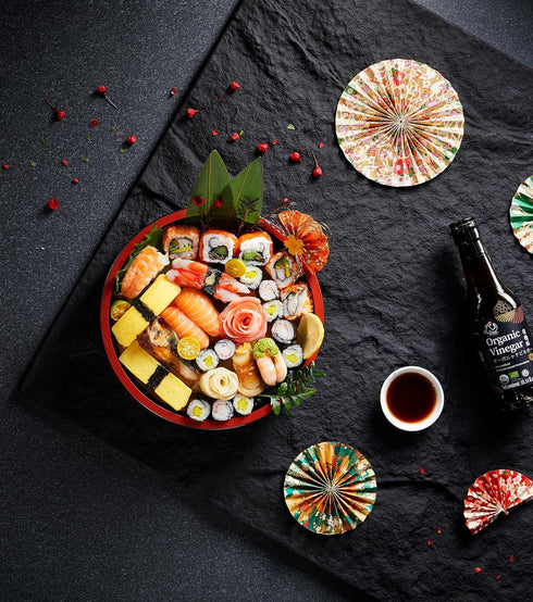 Complete Sushi Making Kit with Rolling Mat - Includes Rice, Seaweed, Wasabi & Soy Sauce