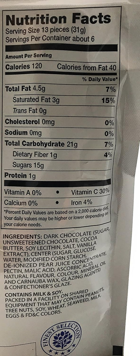 7oz Package Chocolate Covered Blueberries and Acai Berries - of Delicious Dark Chocolate Covered Blueberry and Acai