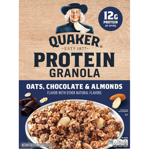 18 oz Quaker Protein Granola, Oats, Chocolate & Almonds