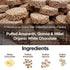 4-Pack 2oz Paktli Organic Alegra Bites White Chocolate Covered Ancient Grains, Four Bags, Organic Amaranth, Quinoa