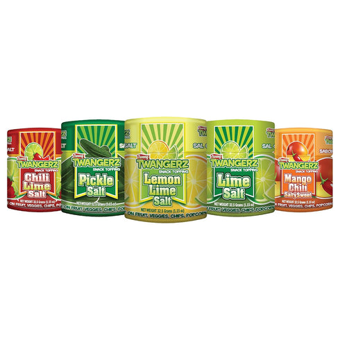 Twangerz Variety Seasoning Salt Snack Topping, 1.15 Ounce Shaker (Set of 5)