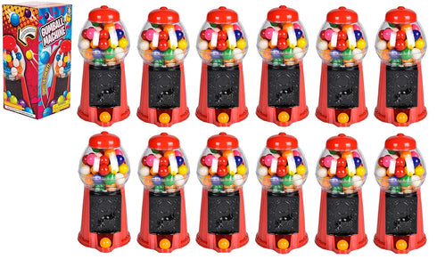 Zugar Land - 6.5 Inch Red Plastic Bubble Gum Gumball Machine Set