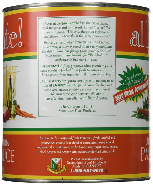 Stanislaus 6-pound 9-ounce 10 al Dente Ultra Premium Pasta Sauce, No. Can