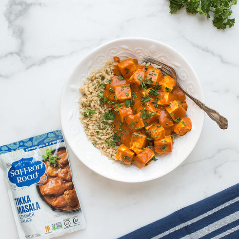 Simmer Simmer 7.0oz Pack 8 Saffron Road Tikka Masala Sauce | Globally Inspired Sauce | Gluten-free, Vegetarian
