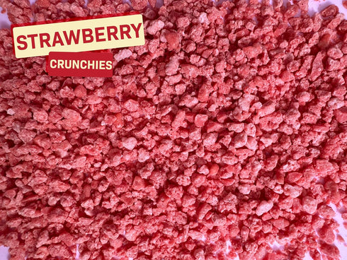7 Strawberry Crunch Toppings, Crunchies Ice Cream, Froyo, Red Cupcakes Toppers, Frappe and Dessert Toppings, Strawberry