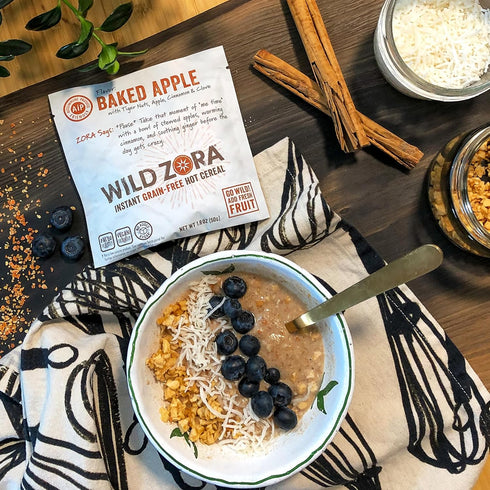 (5-Pack) Wild Zora - Instant Grain-Free Hot Cereal - AIP Baked Apple