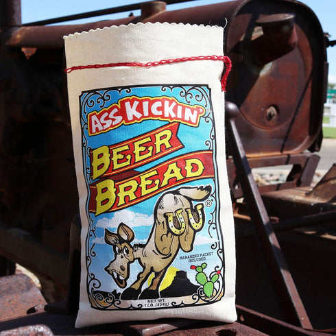 16oz. Pack ASS KICKIN Beer Bread Mix - Premium Gourmet Gift - each - with separate Habanero - Try if you dare!