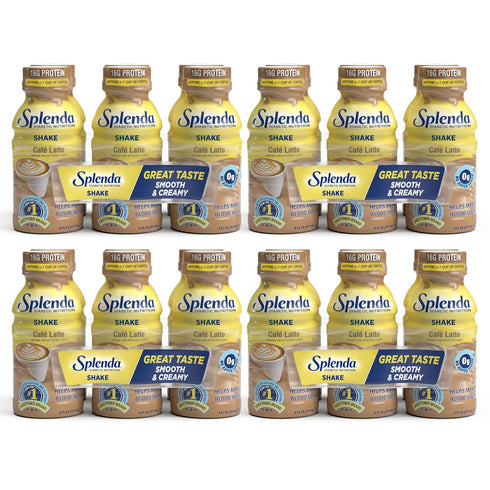 SPLENDA Diabetes Nutrition Shakes - Meal Replacement Shake, Caf Latte, 8 Fl
