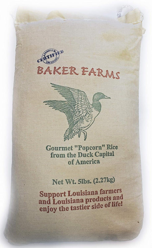 LEOFI Baker Farms, Gourmet Louisiana Popcorn Rice, 5 lb Sack
