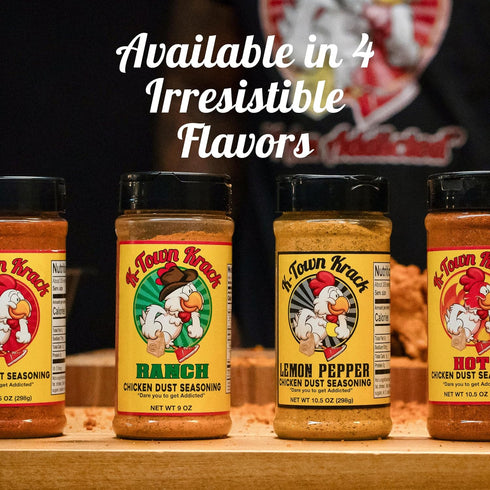 K-Town Krack Ranch Chicken Dust Seasoning - All-Purpose BBQ Rub for Chicken, Beef, Pork