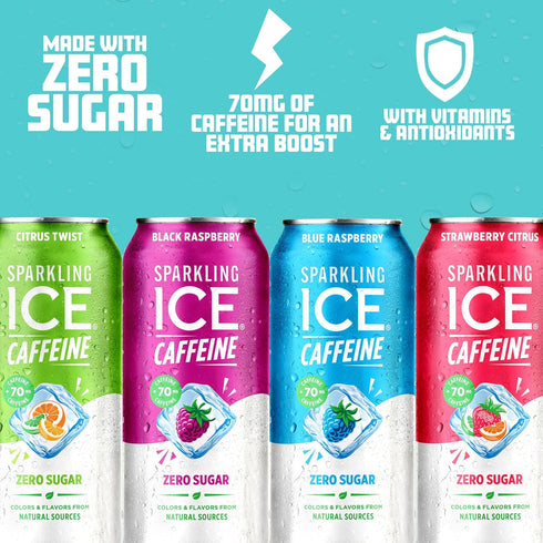 Pack,Flavored Antioxidants,16 oz,(Citrus Citrus),(Pack 24) Sparkling Ice Caffeine Variety Sparkling Water,Zero