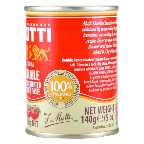 4.94 oz. 1 Pack #1 Mutti Double Concentrated Tomato Paste (Doppio Concentrato), Can | | Italys Brand of Tomatoes |