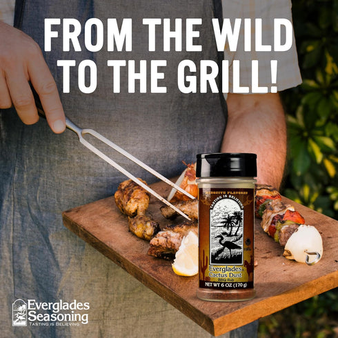 Everglades Cactus Dust BBQ Rub Seasoning, Mesquite Flavor for Ribs, Steaks, Chicken, Pork & Seafood - 6 oz