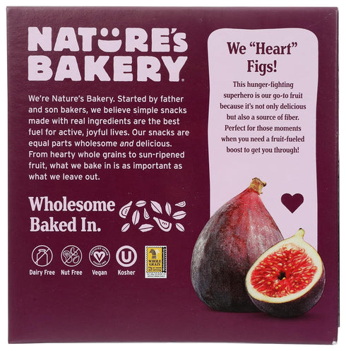 12 (Pack 6) Nature's Bakery Whole Wheat Original Fig Bar, Non GMO, Plant Based, Ounce