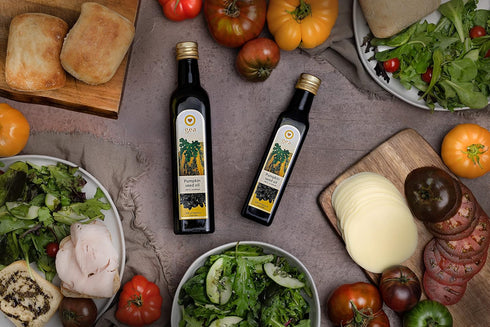 8.4oz (250ml) 100% Original Styrian Pumpkin Seed Oil GEA Natural, Unrefined, Vegan, Gluten-Free, Kosher, Non-GMO