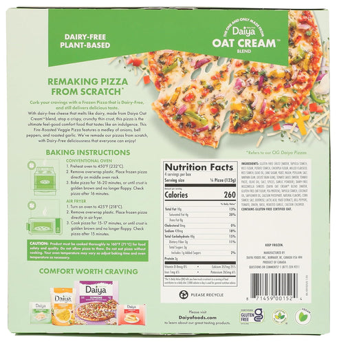 17.4 OZ DAIYA Fire Roasted Vegetable Pizza