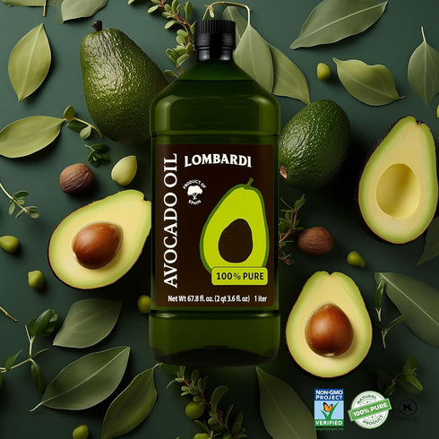 100% 2 LOMBARDI Pure Avocado Oil for Cooking - L