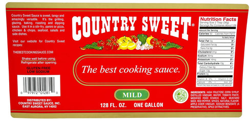 Country Sweet 1 Gallon/128 Sauce - Premium Cooking and Finishing Sauce (Mild, ounces)