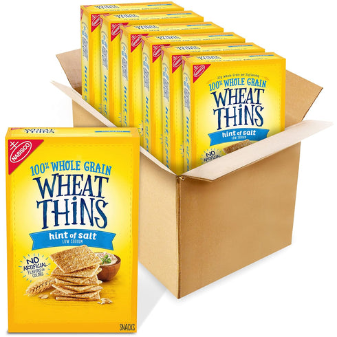 Wheat Thins Hint of Salt Low Sodium Snacks, Whole Grain Wheat Crackers,