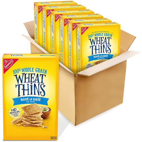 Wheat Thins Hint of Salt Low Sodium Snacks, Whole Grain Wheat Crackers,