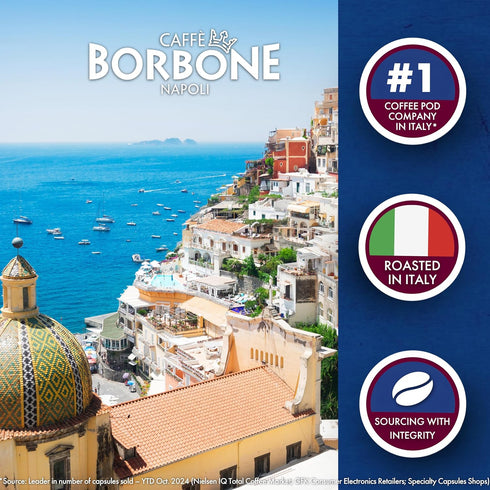 (60 Count) Caff Borbone Italian Roast Coffee Medium Dark Roast, Arabica & Robusta Blend, Roasted in Italy for a Bold