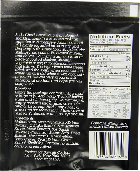 Sushi Chef Clear Soup, 0.33-Ounce Packages (Pack of 12)