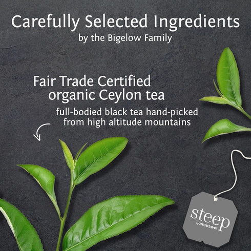20 Count (Pack 6), 120 steep by Bigelow Organic English Breakfast Black Tea, Caffeinated, of Total Tea Bags
