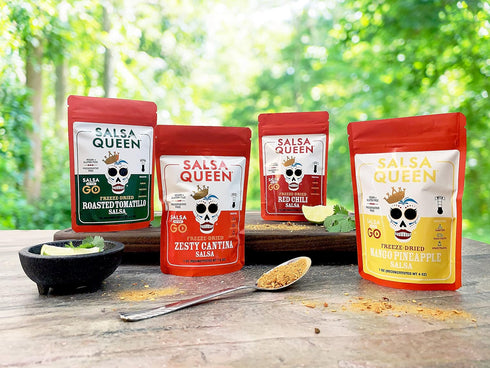 Salsa Queen Gourmet Freeze-Dried Mango Pineapple Salsa | Vegan, Keto, Gluten Free | Fresh Ingredients | 3+ Year Life |