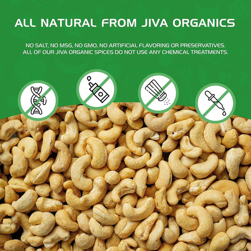 2 Jiva Organics Raw Organic Cashews (Whole) Pound Bag