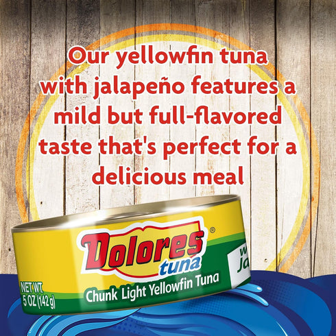 5 Dolores Yellow Fin Tuna with Jalapenos, Ounce