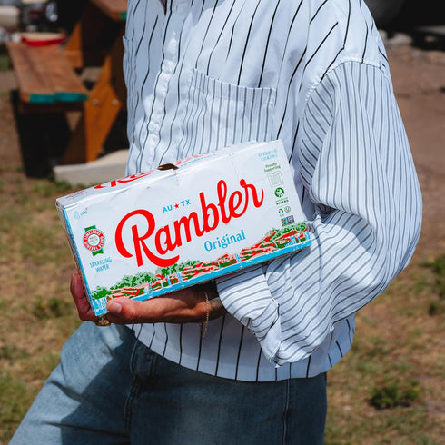 Pack 8-Packs (16 AUTX Rambler Sparkling Water, Texas Limestone Mineral Blend, Build Your Own Variety - Pick Two Flavors