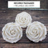3 Inches, 3 Count Global Sugar Art Rebecca Rose Sugar Cake Flowers, White by Chef Alan Tetreault