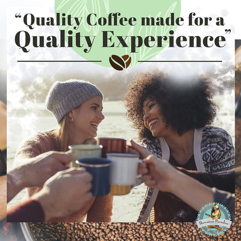 '-100% 24 Hawaiian Paradise Coffee Ground - Medium Roast Arabica Coffee Premium Rich Flavored Bold Signature Brewed
