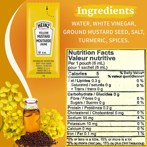 Packets (100 50 Heinz Condiment Ketchup and Mustard Total; Each Flavor)
