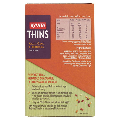 Ryvita Thins Multi-Seed Flatbreads, 125 g