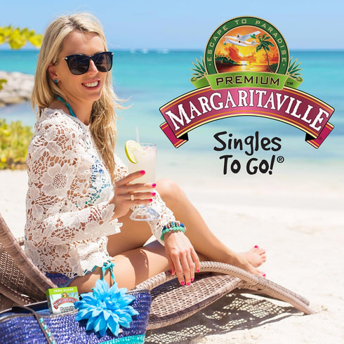 Pack, 4 Margarita,1 (40 SINGLES TO GO! Margaritaville Water Drink Mix, Variety Includes Flavors: Caribbean Fruit Punch