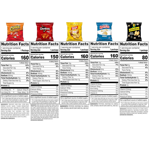Pack, (Pack 21) Frito-Lay Classic Mix Variety Single Serve Snack Bags