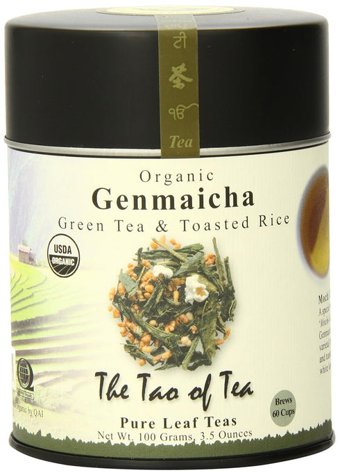 The Tao of Tea, Genmaicha Green Tea and Toasted Rice, Loose Leaf, 3.5 Ounce Tin