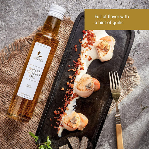 8.45 Oz TruffleHunter - White Truffle Oil - Extra Virgin Olive Oil for Cooking & Seasoning