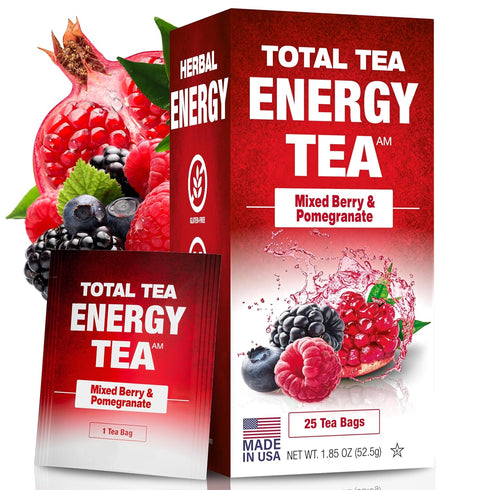 Total Tea Detox Guayusa Energy Tea - All Natural Herbal Caffeinated Tea